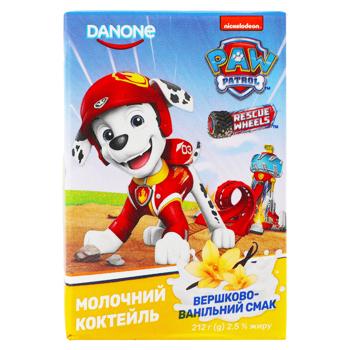Коктейль молочний Danone Цуценячий Патруль вершково-ванільний 2,5% 212г