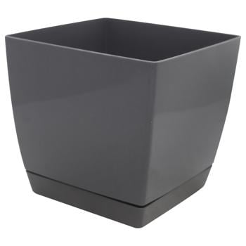 Prosperplast Coubi Graphite Flower Pot 13.5cm - buy, prices for COSMOS - photo 1