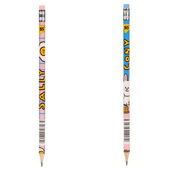 Yes Line Friends Sally and Cony HB Round Graphite Pencil with Eraser
