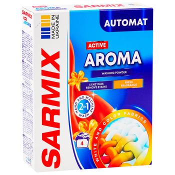 Пральний порошок Sarmix Active Aroma автомат 300г - купити, ціни на Ідеал - фото 1