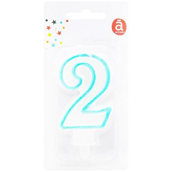 Actuel Blue Candle For Cake 2 - buy, prices for Auchan - photo 1