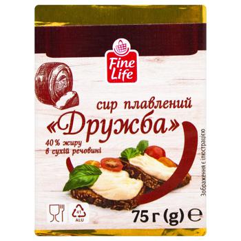 Fine Life Druzhba Processed Cheese 40% 75g - buy, prices for METRO - photo 2