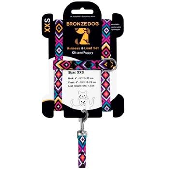 Barksi BronzeDog Urban шлея з повідцем для собак XXS - різнокольоровий - купити, ціни на MasterZoo - фото 3