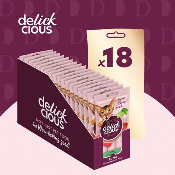 Ласощі для котів Delickcious з тунцем та алое 15г*4шт - купити, ціни на - фото 3
