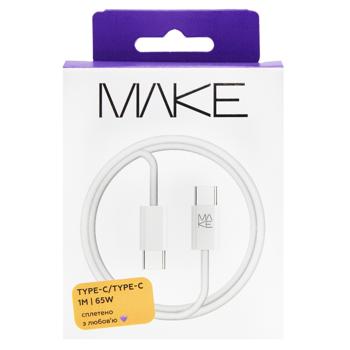 Кабель Make Type-C/Type-C 65W 1м білий - купити, ціни на NOVUS - фото 2