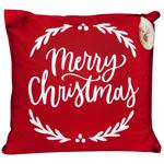 Provence Merry Christmas Decorative Red Pillow 42x42cm