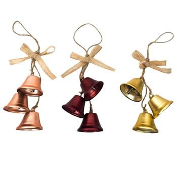 Actuel Bells Christmas Tree Pendant 2cm 3pcs in assortment - buy, prices for Auchan - photo 1