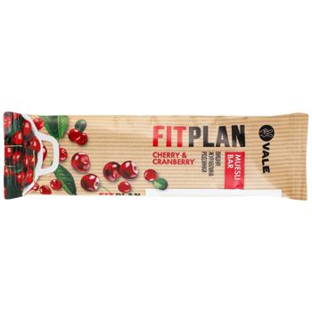 Батончик-мюслі Vale Fitplan вишня, журавлина, родзинки 30г