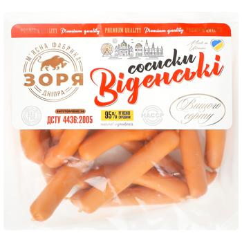 Сосиски Зоря Дніпра Віденські вищий сорт - купити, ціни на Епіцентр FOOD - фото 1