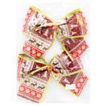 New Year's Bow with Clothespin New Year's Decoration 2pcs 12*12cm