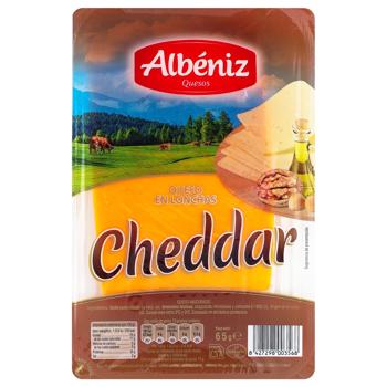 Сыр Albeniz Чеддер нарезной 45% 85г