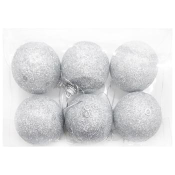 Christmas Balls 5cm 6pcs Silver - buy, prices for - photo 3