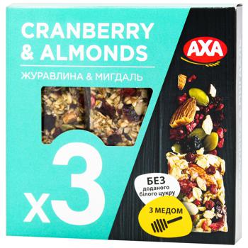 AXA Bar with Cranberries, Almonds, Cereals and Honey 30g x 3pcs - buy, prices for METRO - photo 1