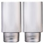 Ardesto Graphite Tall Glass Set  2pcs 380ml