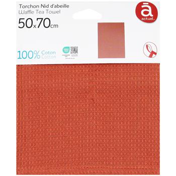 Actuel Waffle Red Towel 50*70cm - buy, prices for Auchan - photo 1