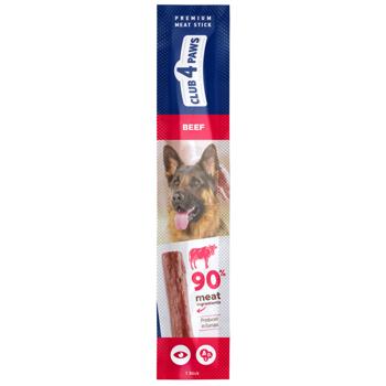 Ласощі для собак Club 4 Paws Premium з яловичиною паличка 12г