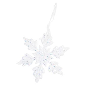 Підвіска ялинкова Сніжинка 10,5 см гліттер арт. WH41163 9245 И938 - купить, цены на Таврия В - фото 1