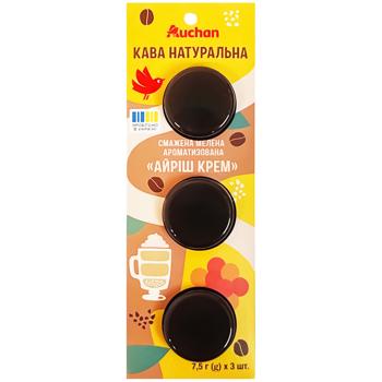 Кава-таблетка Auchan Айріш Крем мелена 7,5г х 3шт