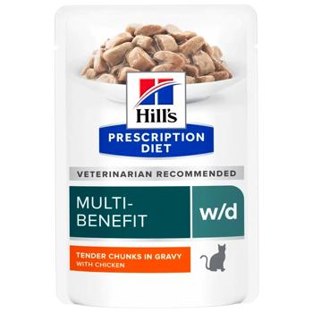 Вологий корм для котів Hill's Prescription Diet Multi-Benefit w/d pouch 85 г - курка - купить, цены на MasterZoo - фото 1