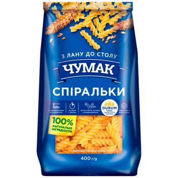 Макаронні вироби Чумак Спіральки 400г - купити, ціни на Чудо Маркет - фото 1