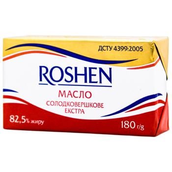 Масло Roshen Селянское cладкосливочное 82,5% 180г - купить, цены на NOVUS - фото 1