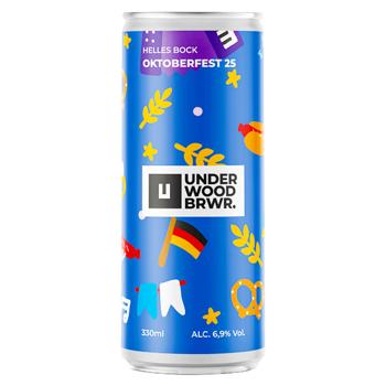 Пиво Under Wood BRWR. Oktoberfest 25 світле 0,33л. ж/б - купити, ціни на Grono - фото 1