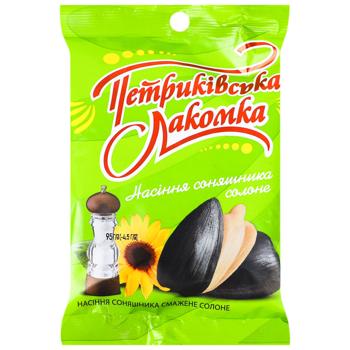 Семена подсолнечника Петриковская Лакомка жареные соленые 95г