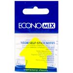 Economix Neon Mix Sticky Note Block 45x50mm 80pcs