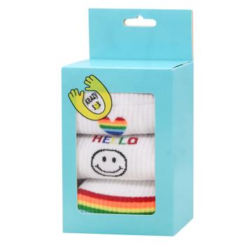 Krazy Socks Set of Unisex Socks s.25-27 3 Pairs White