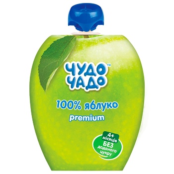 Пюре Чудо-Чадо Яблуко без цукру 90г - купити, ціни на Auchan - фото 1