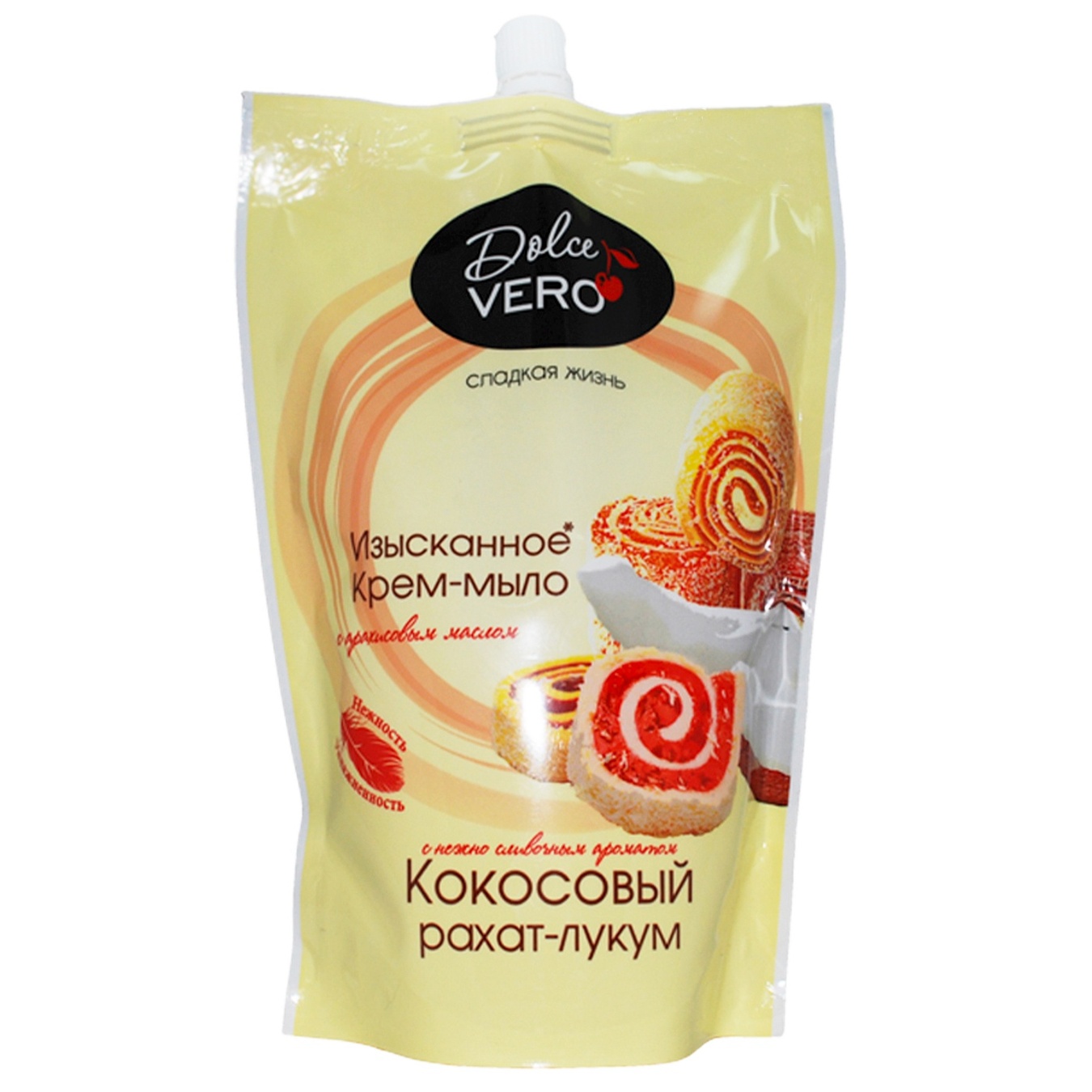 

Крем-мыло жидкое Dolce Vero Кокосовый рахат-лукум дой-пак 500мл