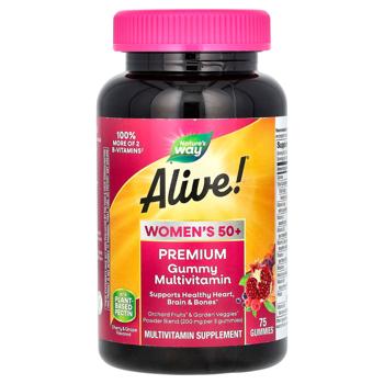 Nature's Way Alive! Women's 50+ Premium Gummy Multivitamin Grape, Cherry, Blueberry and Acai Flavored Multivitamin and Mineral 75 gummies - buy, prices for Biotus - photo 1