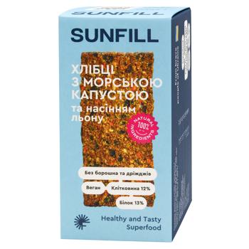 Хлебцы Sunfill с морской капустой и семенами льна 100г