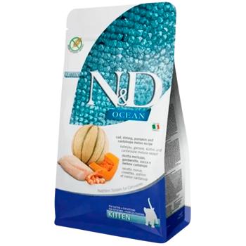 Farmina N&D Ocean Dry Food with Cod, Shrimp, Pumpkin and Melon for Kittens 5kg