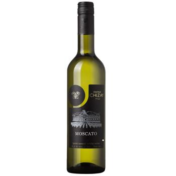 Вино Chateau Chizay Moscato белое полусладкое кошерное 12,5% 0,75л - купить, цены на МегаМаркет - фото 1