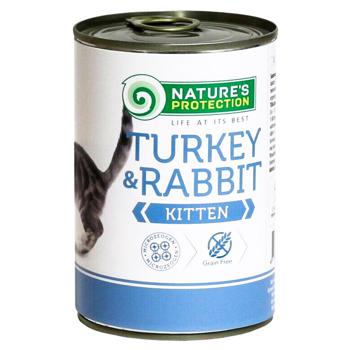 Nature's Protection Wet Food with Turkey and Rabbit for Kittens 400g