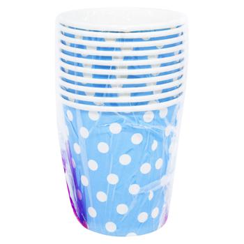 Набір стаканів паперових 10 шт. в мал. крап. арт. 17146-7 И918 - купити, ціни на КОСМОС - фото 4
