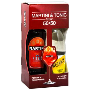 Martini Fiero Red Orange Vermouth 14.9% 0.75l + Schweppes Tonic 1l - buy, prices for COSMOS - photo 3