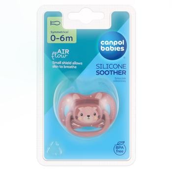 Canpol Babies Cute Animals Silicone Symmetrical Soother 0-6 Months Pink - buy, prices for - photo 1