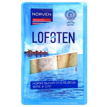 Оселедець Norven Lofoten філе в олії 240г - купити, ціни на MasterZoo - фото 1