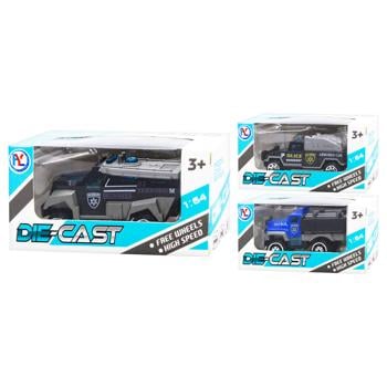 Игрушка ЮС Машинка полицейская техника 1:64 - купить, цены на КОСМОС - фото 1