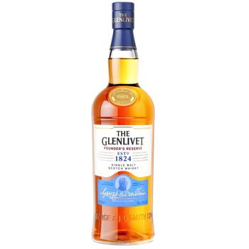 Виски The Glenlivet Founder's Reserve 40% 0,7л в подарочной упаковке - купить, цены на КОСМОС - фото 1