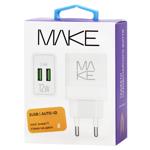 Зарядний пристрій Make 2хUSB-А 2.4A 12W білий