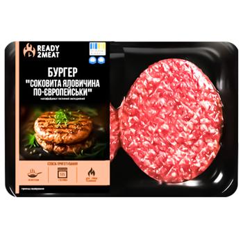 Бургер СМК Ready 2Meat Сочная говядина по-европейски охлажденный 300г - купить, цены на Auchan - фото 1