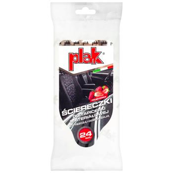 Plak Strawberry Wet Wipes for Fabric Upholstery 24pcs
