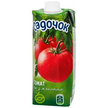 Сік Садочок томатний з м'якоттю 0,5л - купити, ціни на КОСМОС - фото 1