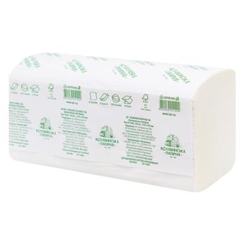 Полотенца бумажные Кохавинска Папирня V-типа белые 2-слойный 150 листов - купить, цены на МегаМаркет - фото 1