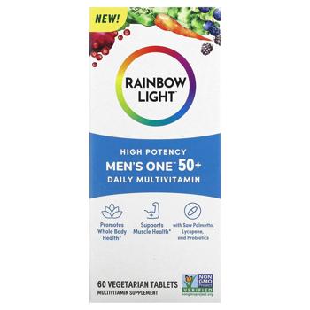 Мультивитамины для мужчин 50+, Men's One 50+, Rainbow Light, ежедневные, высокая потенция, 60 вегета - купить, цены на Biotus - фото 2