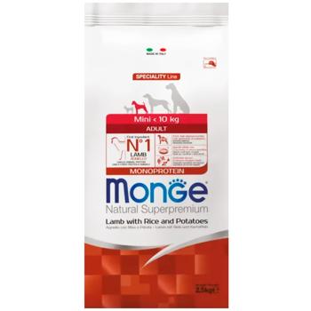 Корм сухий Monge Monoprotein з ягням, рисом та картоплею для собак малих порід 2,5кг - купити, ціни на MasterZoo - фото 1