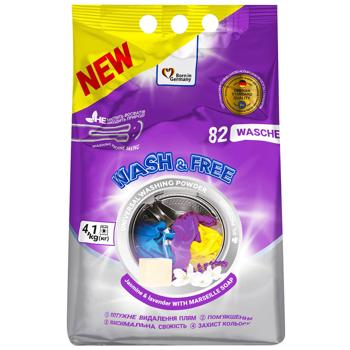 Wash & Free Jasmine and Lavender Universal Washing Powder with Marseille Soap 4100g - buy, prices for Auchan - photo 2